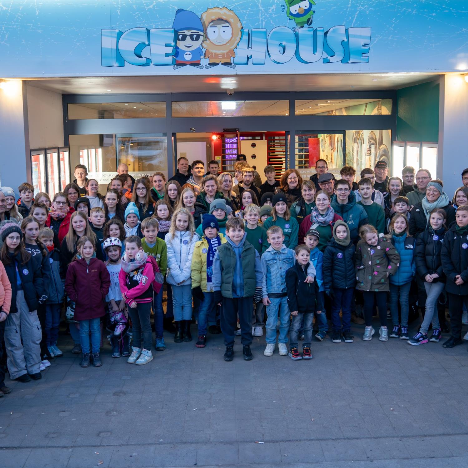 Schützenjugend auf dem Eis: