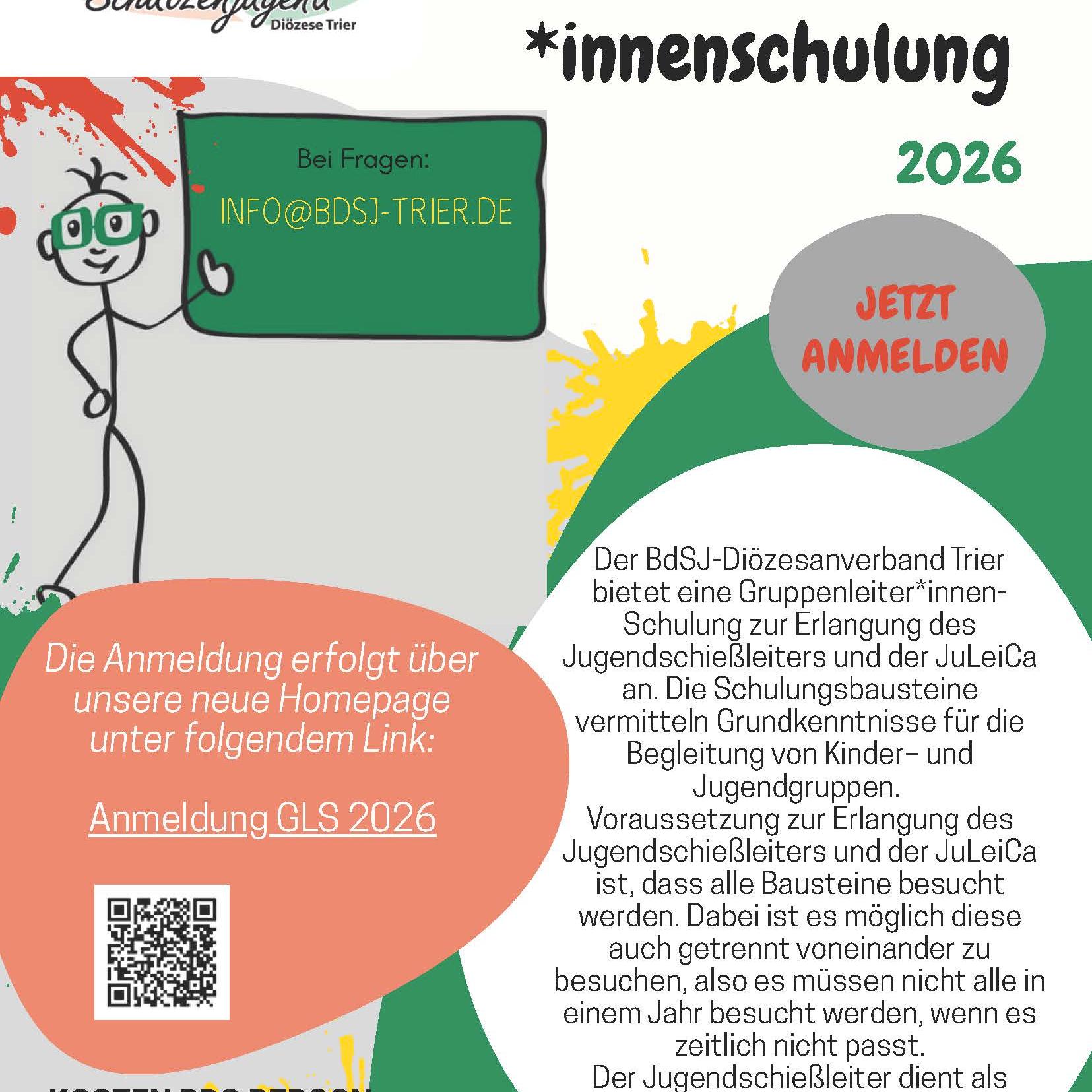 Herzliche Einladung zu unserer Gruppenleiter*innen-Schulung