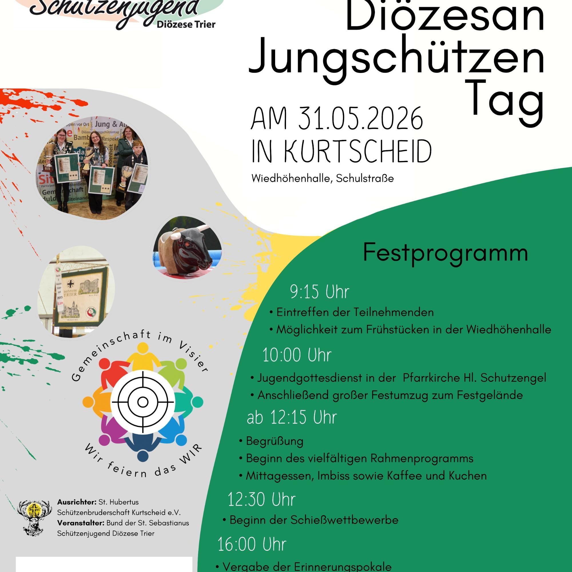 Herzliche Einladung zu unserem Diözesanjungschützentag am 31.05.2026 in Kurtscheid